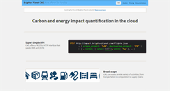 Desktop Screenshot of impact.brighterplanet.com